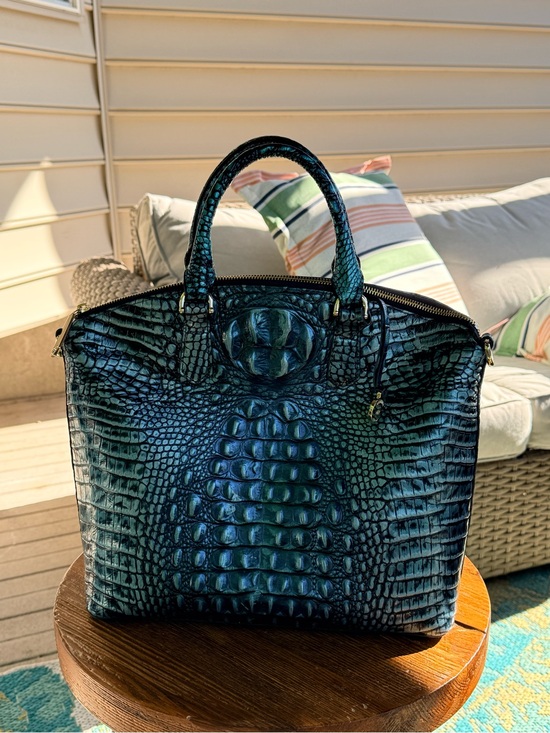 Brahmin Handbags - Brahmin Verdigris Large Duxbury Satchel Handbag